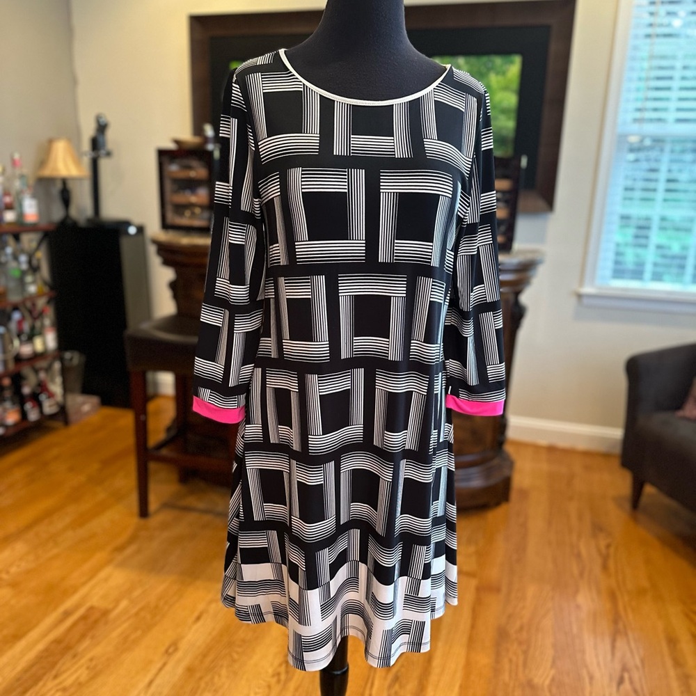 Kaari Blue B/W Dress